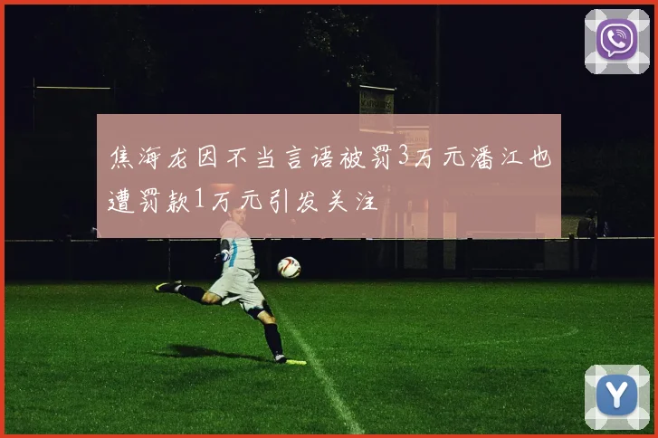 焦海龙因不当言语被罚3万元潘江也遭罚款1万元引发关注